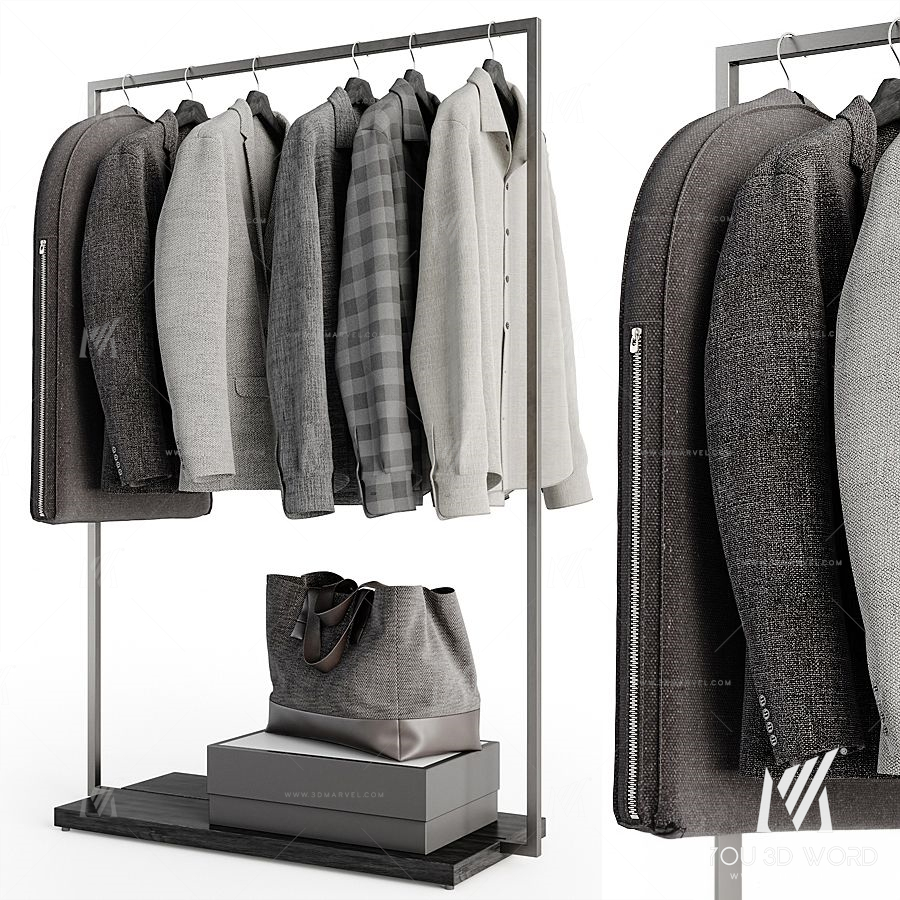 Rack with clothes 01